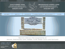 Tablet Screenshot of dovefuneralhome.net
